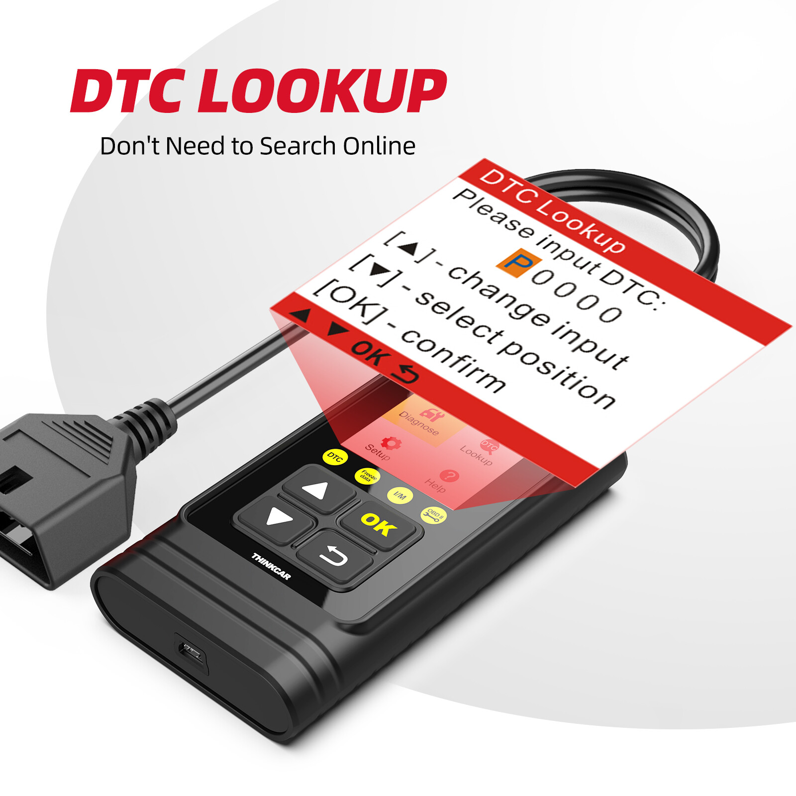 THINKCAR OBD100 Code Reader OBD2 Car Scanner Engine Auto Fault Diagnostic Tool
