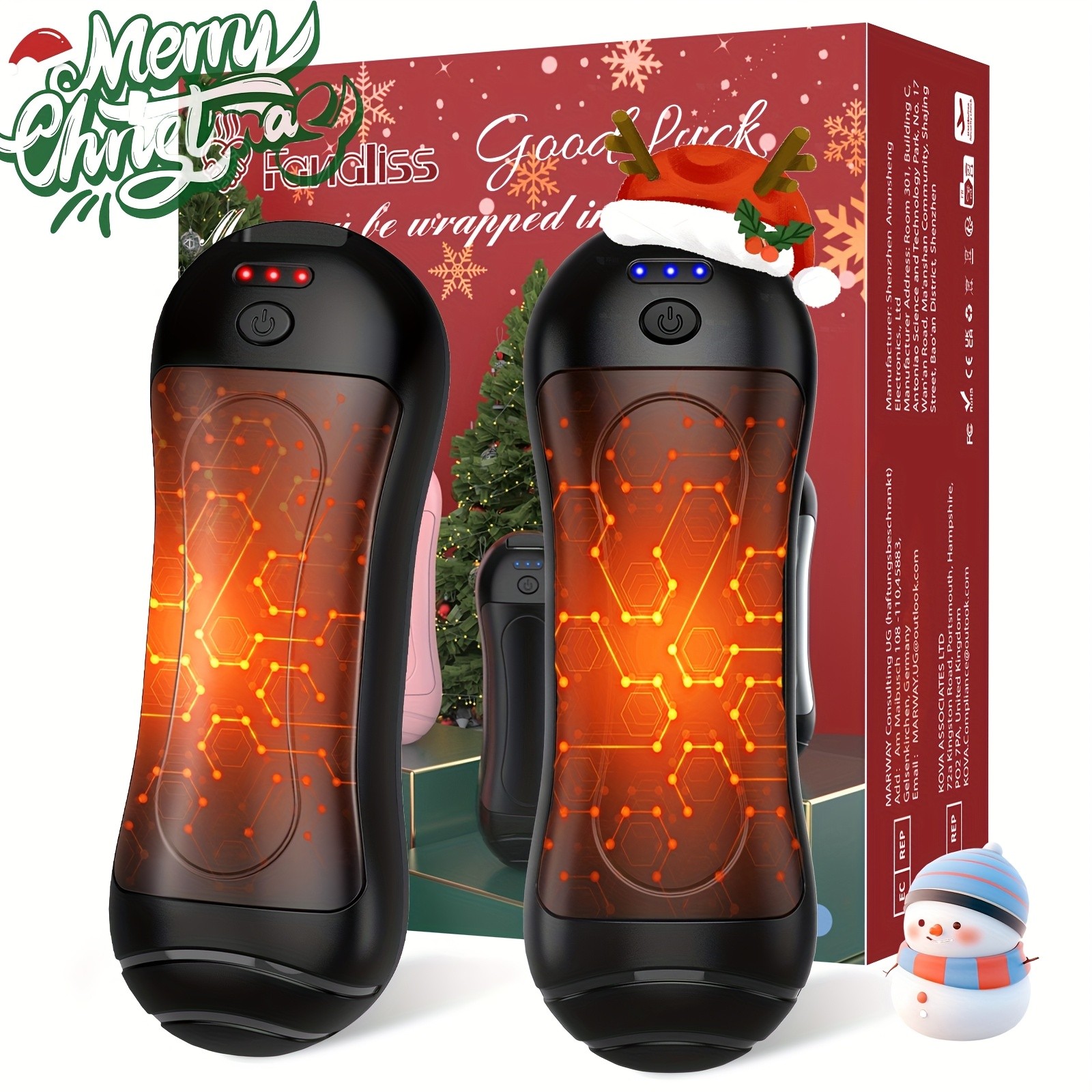 2 in 1 Electric Hand Warmers -Rechargeable Pocket Heater for All Genders Xmas