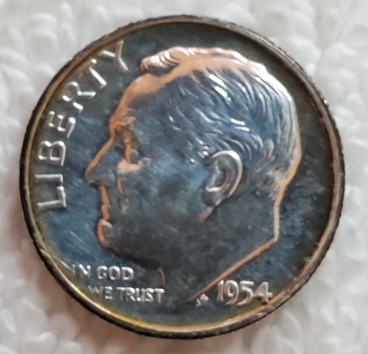 1954-P Proof Toned Roosevelt Dime [90% Silver] Uncirculated
