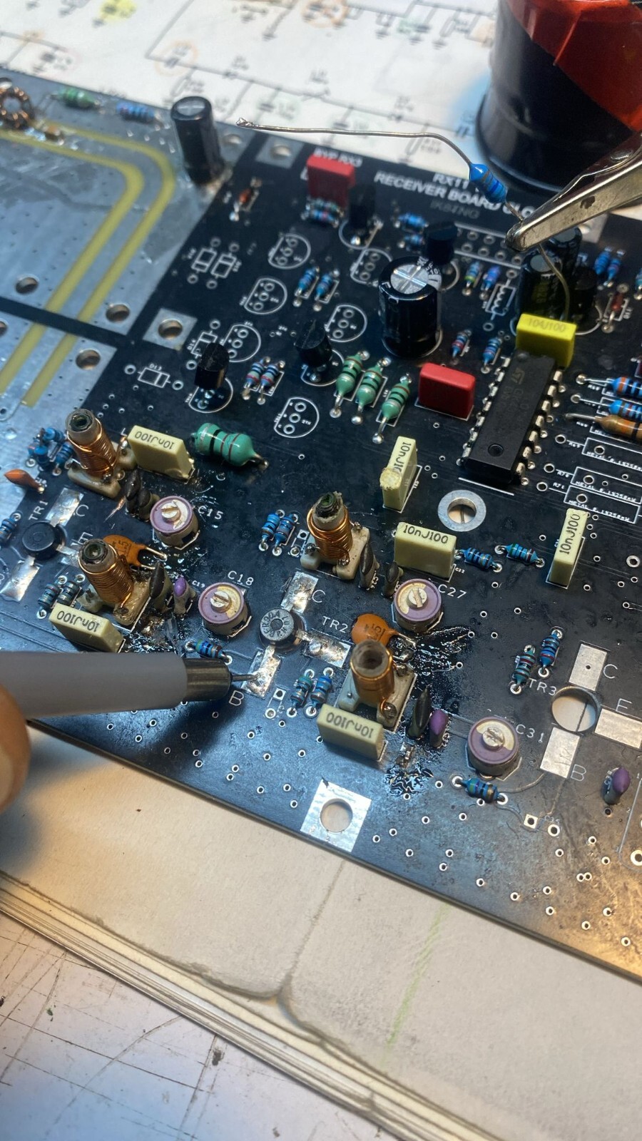 MI MARCONI 2955A to 2955R optional kit experiment board