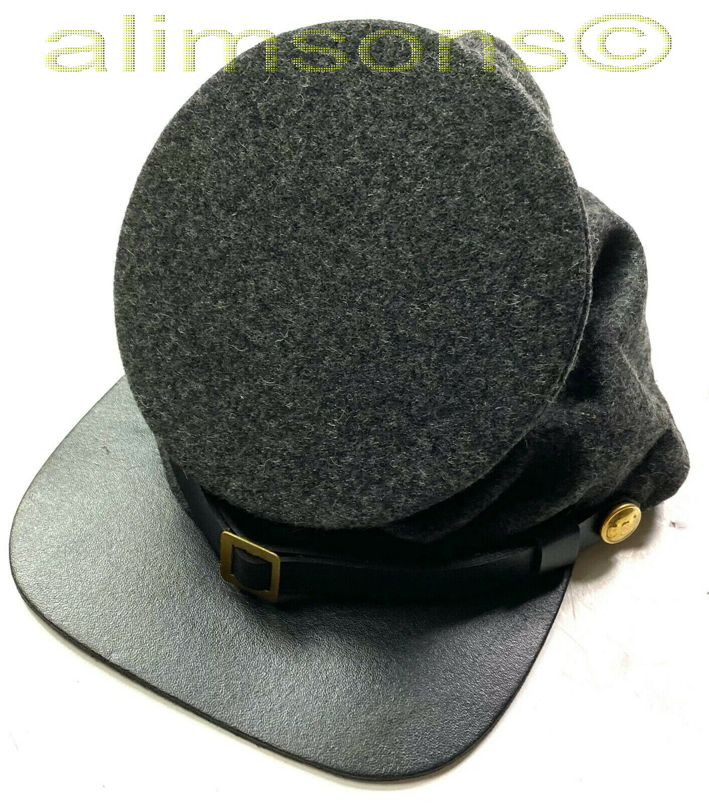 CIVIL WAR CSA CONFEDERATE DARK GREY WOOL FORAGE BUMMER CAP HAT-ALL SIZES!!!