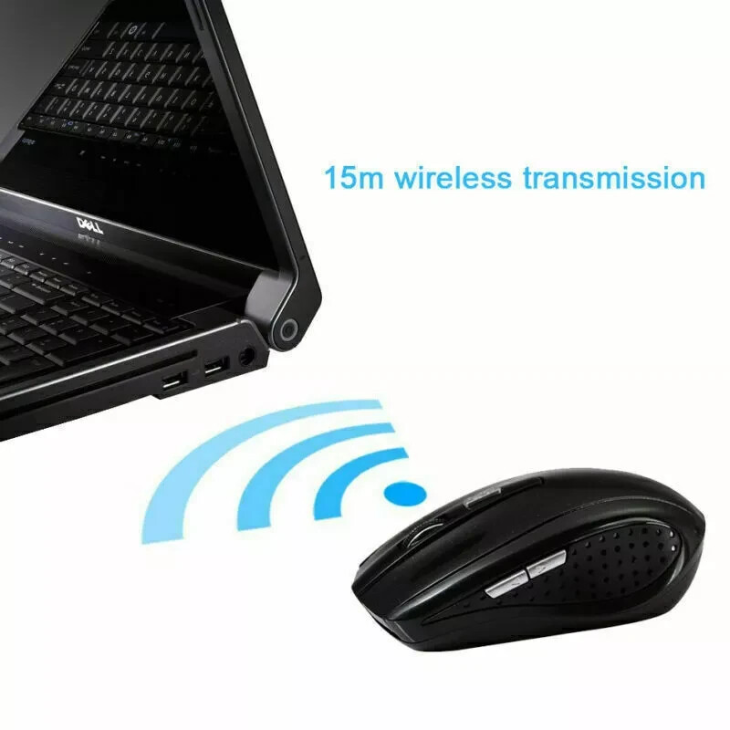 2 Wireless Optical Mouse Mice 2.4GHz USB Receiver For Laptop PC Computer DPI USA