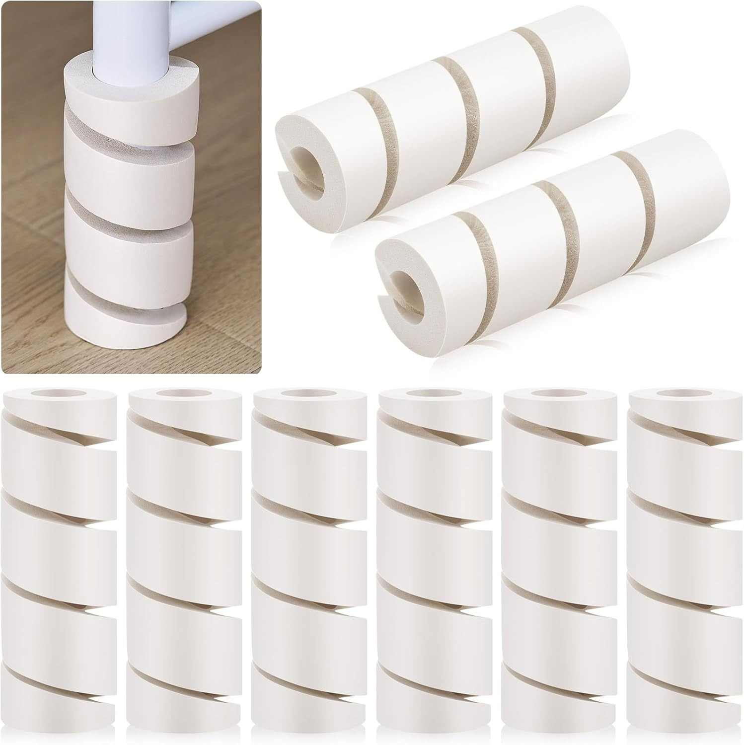 8 Pcs Bed Frame Toe Protectors 6" Bed Frame Leg Covers Feet Protectors to Keep Y