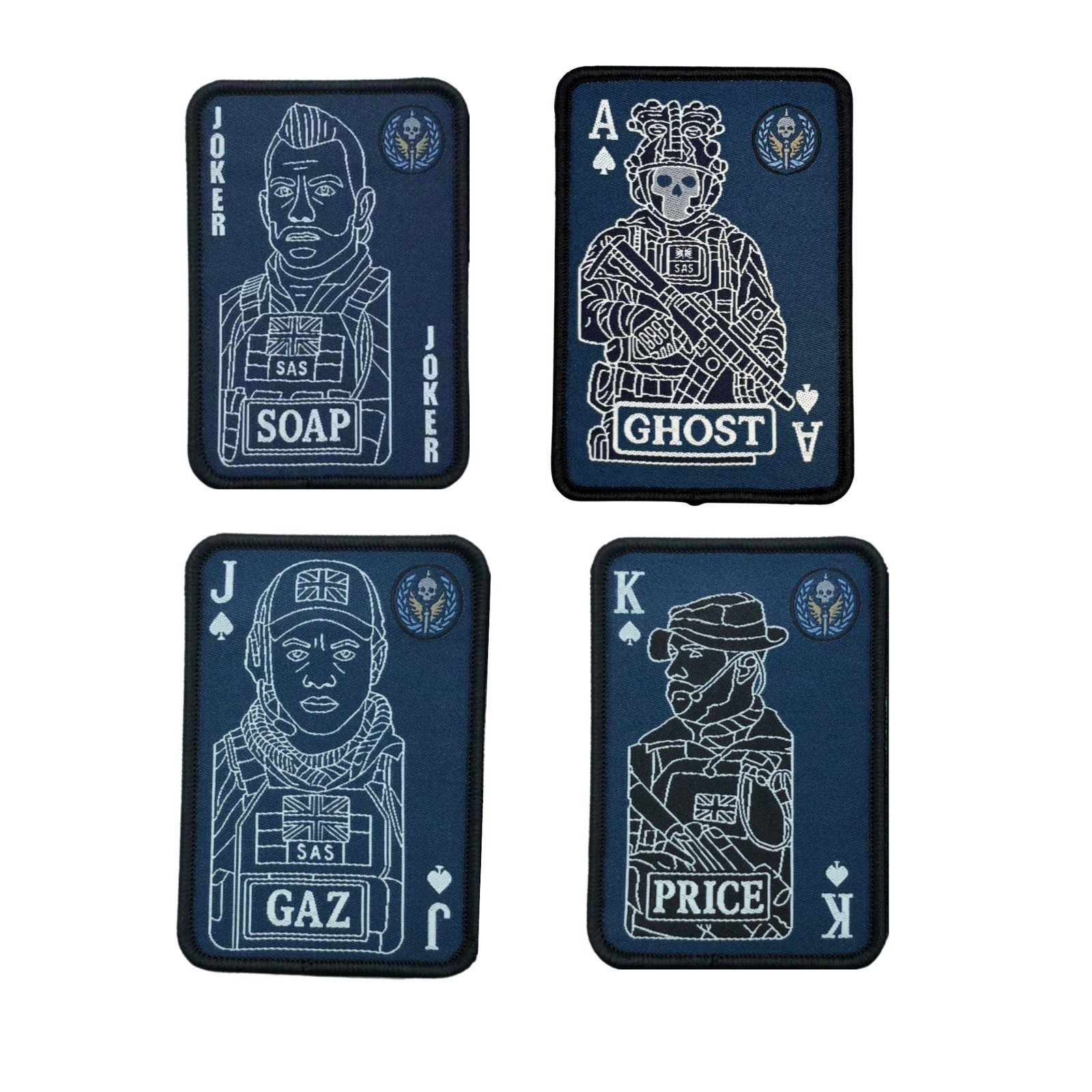 Duty Calls 4 PC Task Force Tactical Patch 3.5x2.5 Hook Fastener and Loop Patch