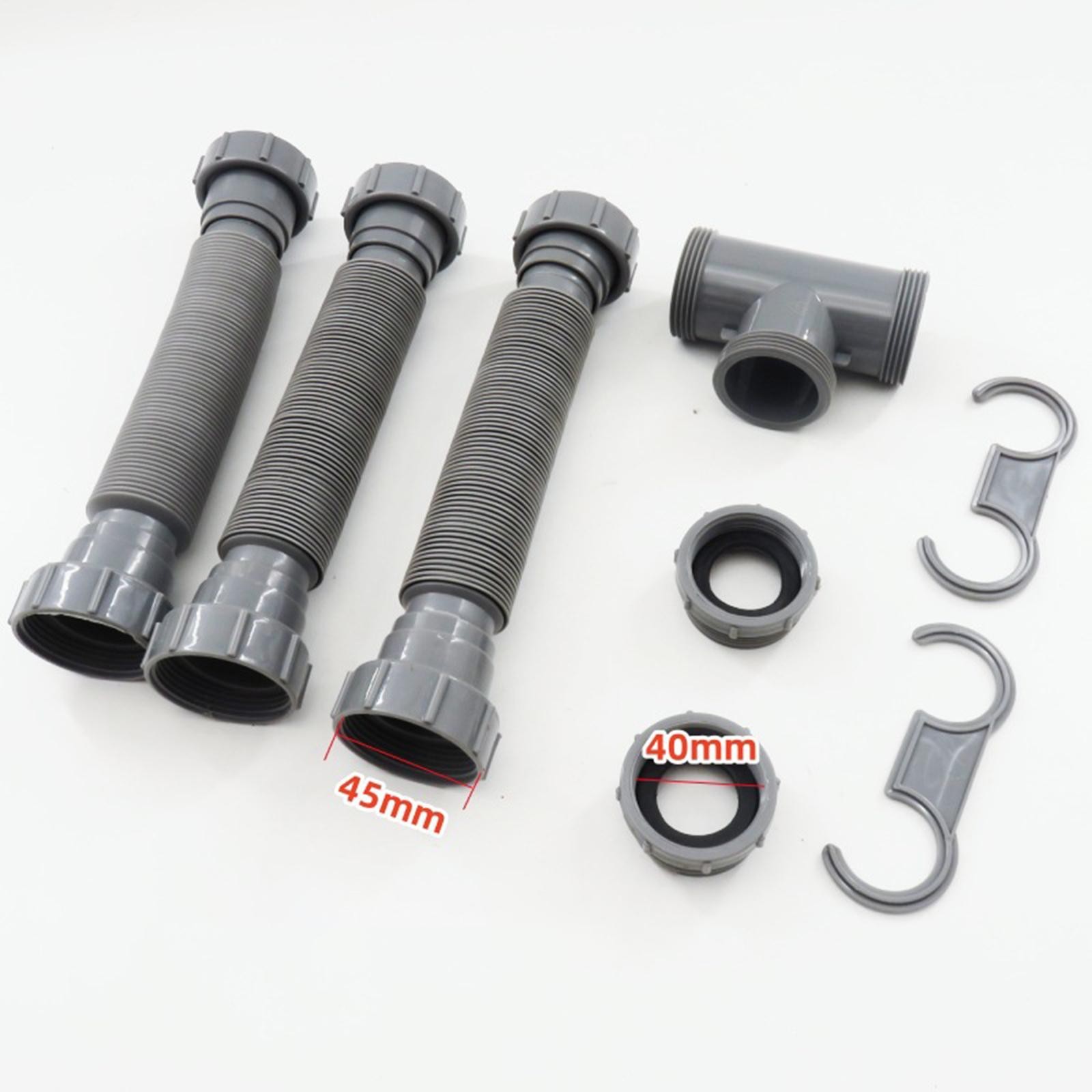 Double Sink Drain Pipe Kit Replace Parts for Double Kitchen Sink Bathroom