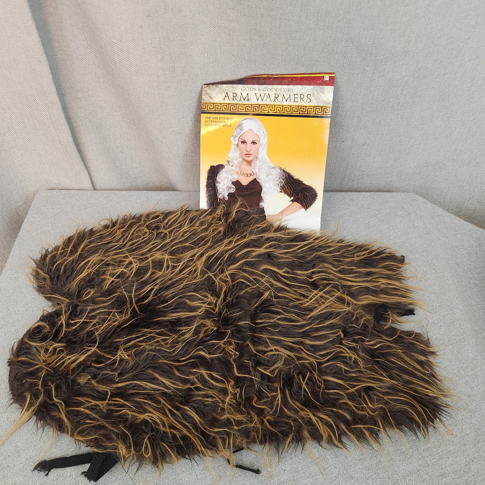 Pair Arm Warmers Viking Warrior Furry Fuzzy Chewy One Size Chewbacca Star Wars