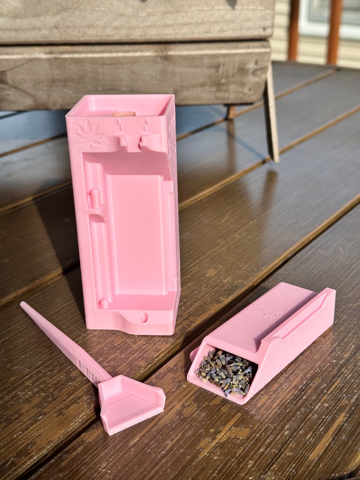 Cone Packer For King Cones -ConePacking Station -PreRoll Filler With Scoop- Pink
