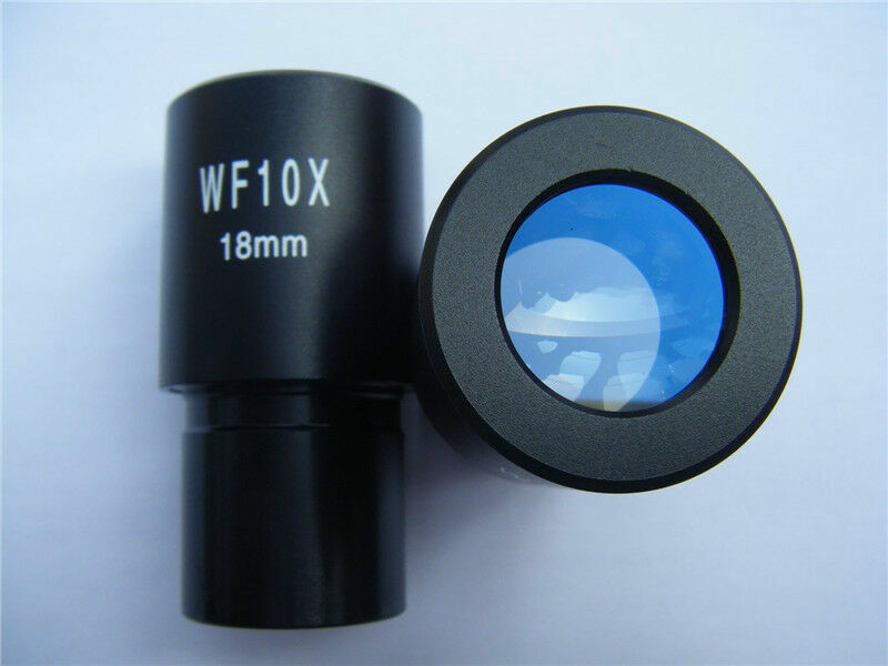 1 pc 10X /18 Wide Field 23.2mm Caliber Biological Microscope Eyepiece w/ Reticle