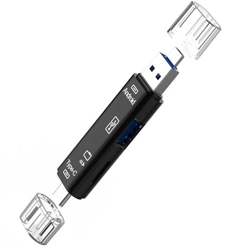 1pc 5 In 1 USB Type C OTG Memory Card Reader Adapter for Android Computer - NEW