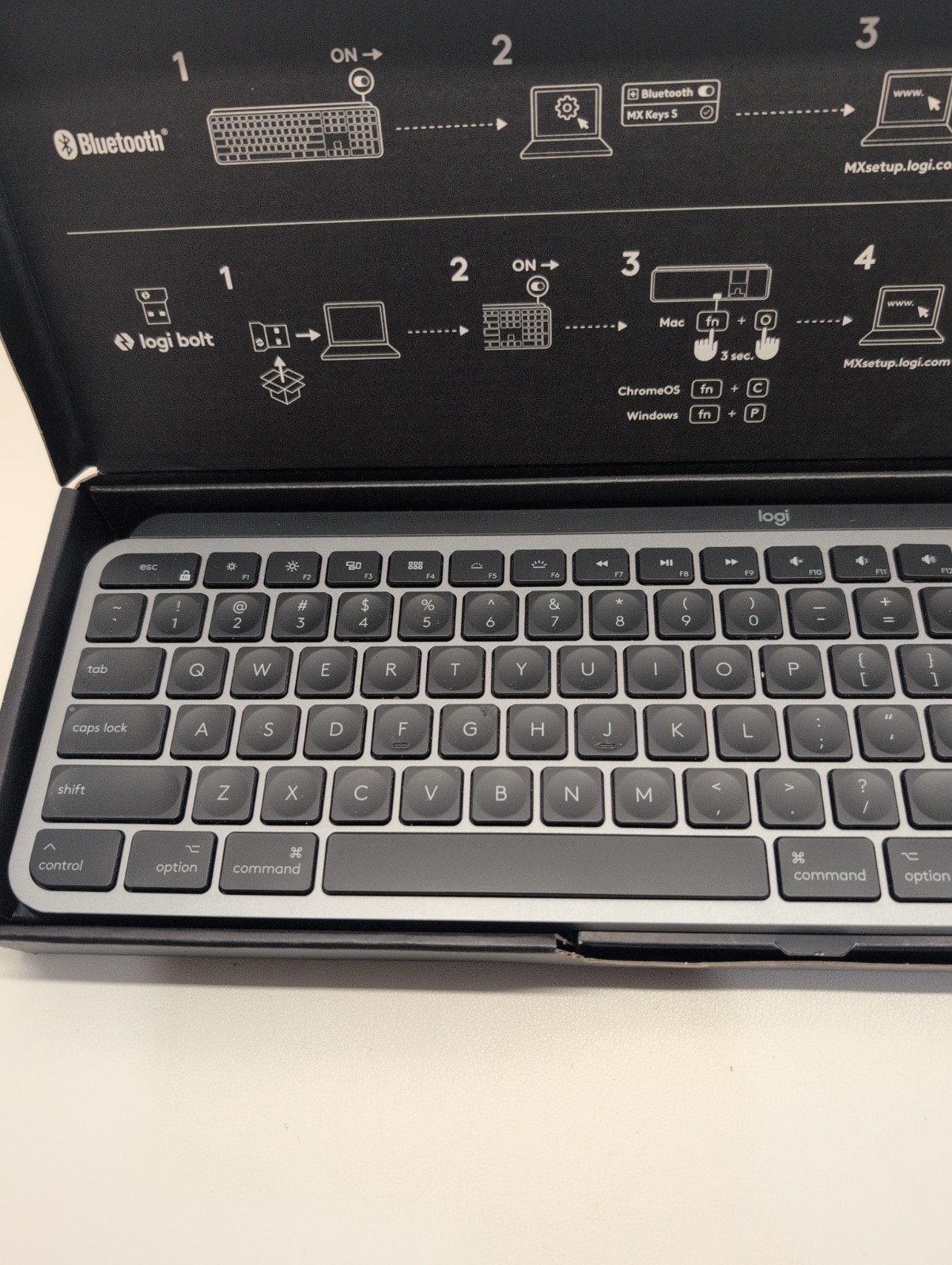 Logitech MX Keys Advanced Wireless Illuminated Keyboard for Mac (NO DONGLE) Gray
