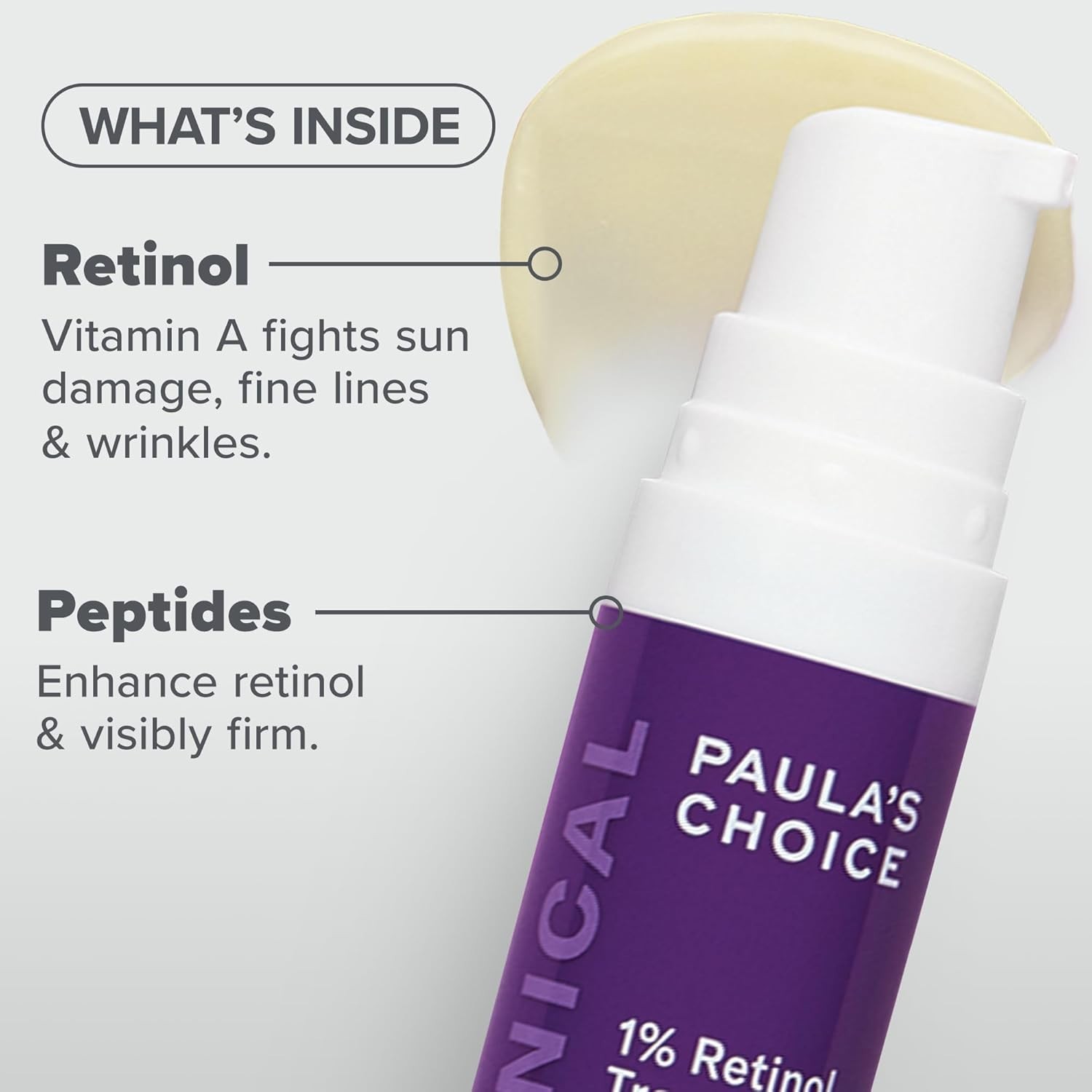 Paula's Choice CLINICAL 1% Retinol Face Treatment with Peptides, Vitamin C & Lic