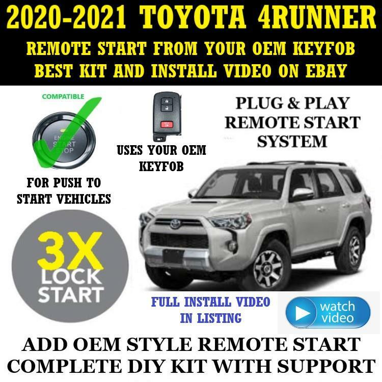 PLUG & PLAY REMOTE START 2020 TOYOTA 4RUNNER PUSH TO START 3X LOCK 4 RUNNER