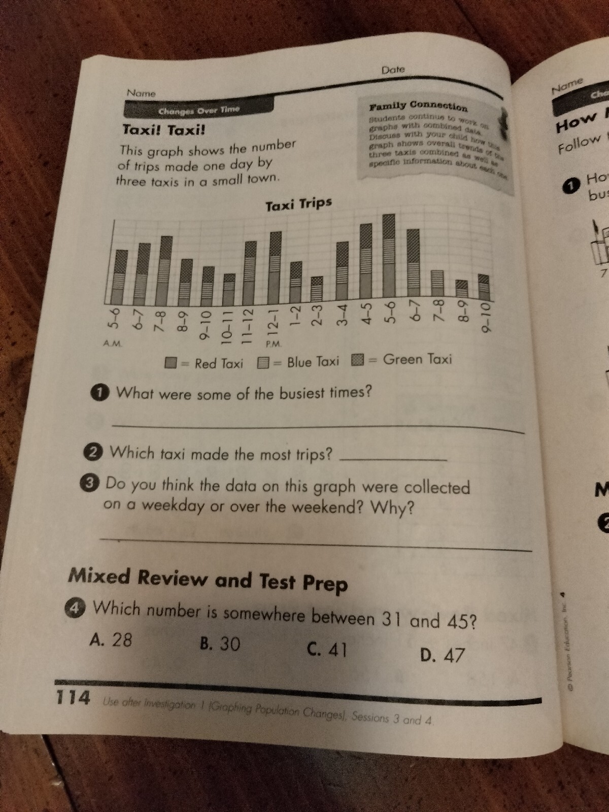 Today's Math 4 Student Workbook: Investigations in Number, Data and Space