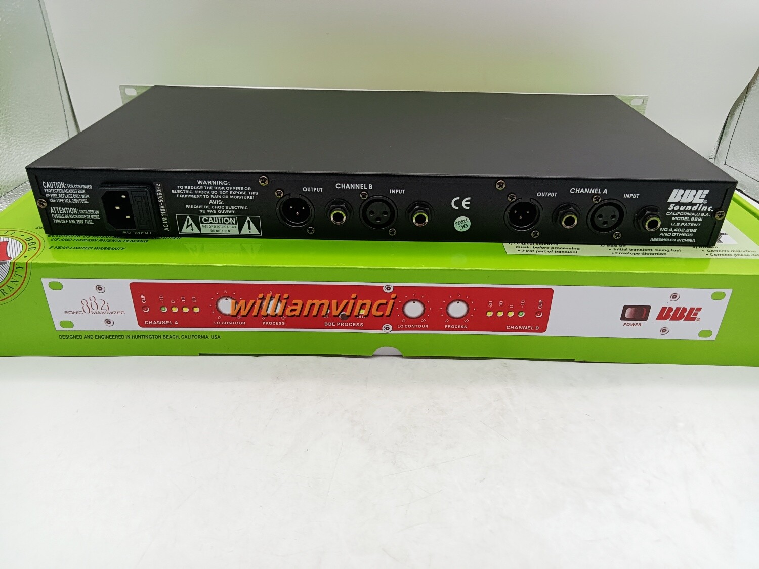 NEW 882i BBE Sonic Maximizer Rackmount Unit 1U With 1PCS XLR Cables