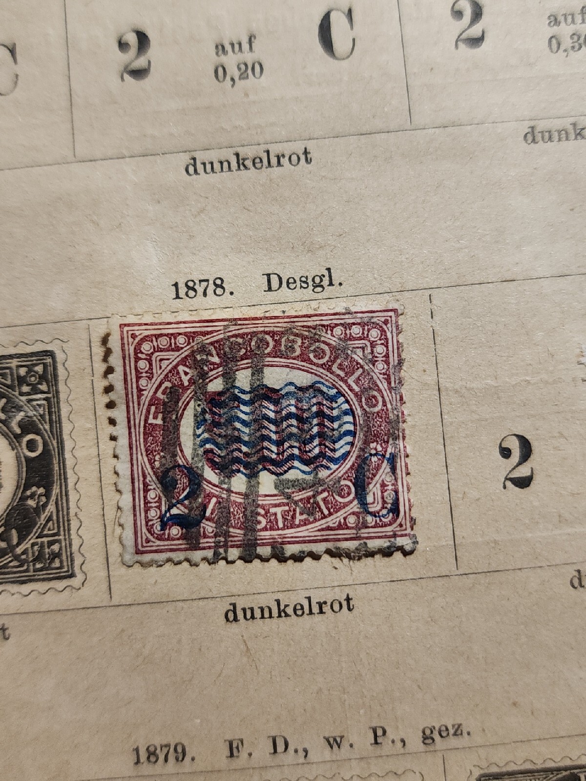 ITALY KINGDOM 1878 - State stamp for printing - Used 2 C su 5,00 Used - #6846