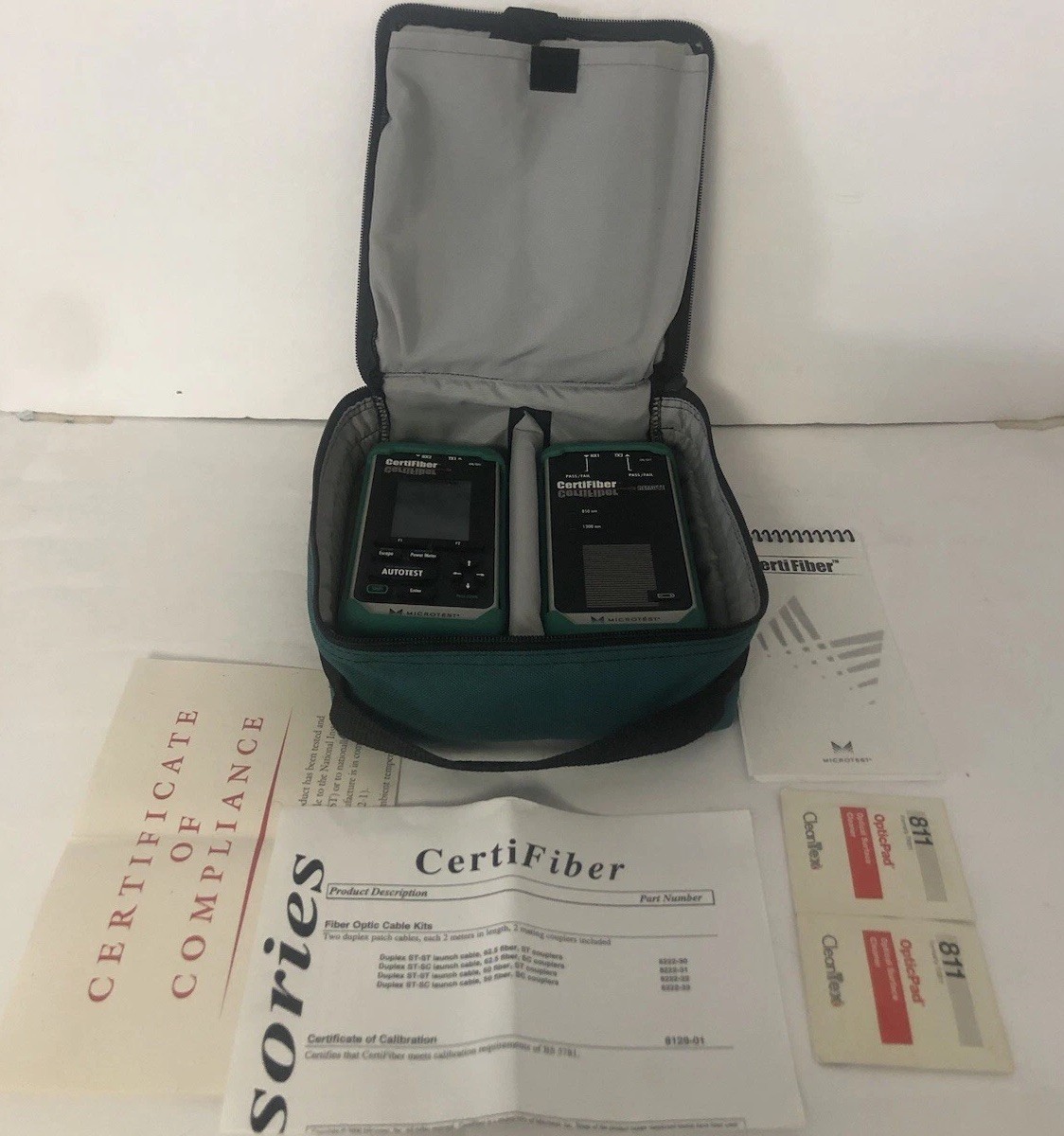 Microtest CertiFiber Optic Advanced certification multimode Fiber Network Excell