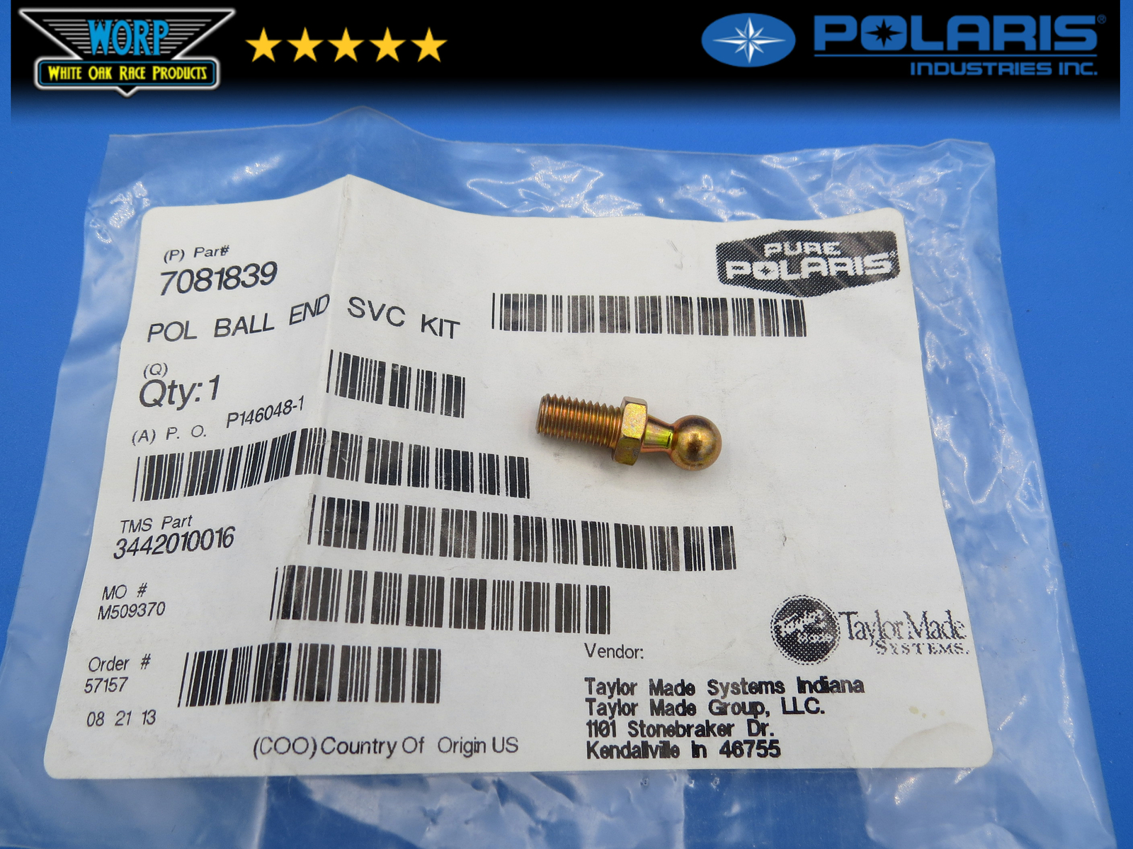 GENUINE OEM POLARIS 2013-2025 RANGER WINDSHIELD LIFT STRUT BALL END 7081839