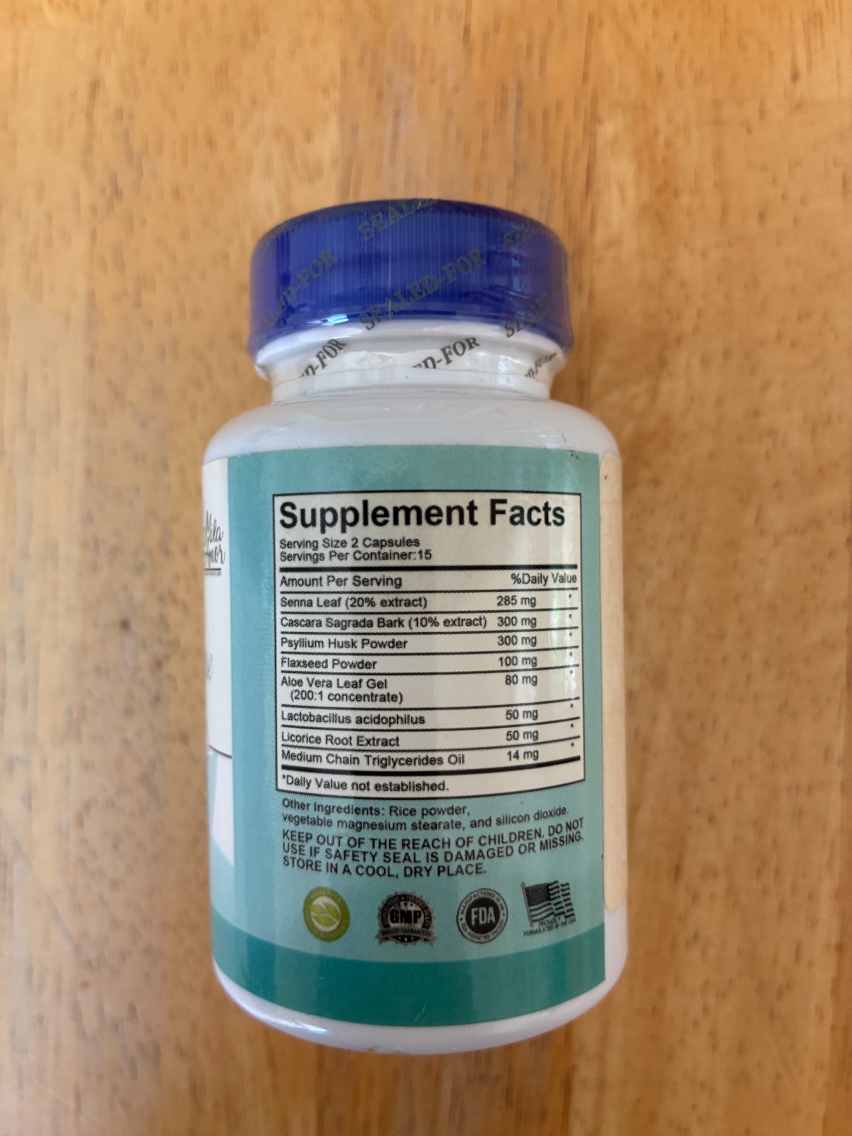 Milamiamor 15 Day Gut & Colon Detox Cleanse - Senna, Psyllium, Non-GMO - 30 Caps