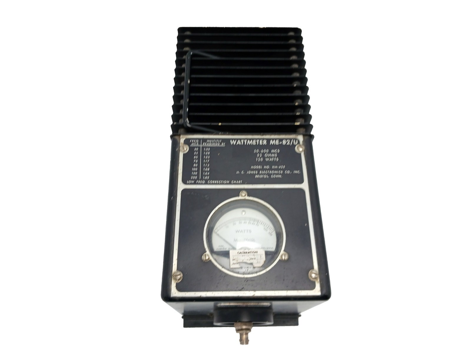 M.C Jones Electronics Wattmeter ME-82/U Dummy Load 120 Watts - WORKS