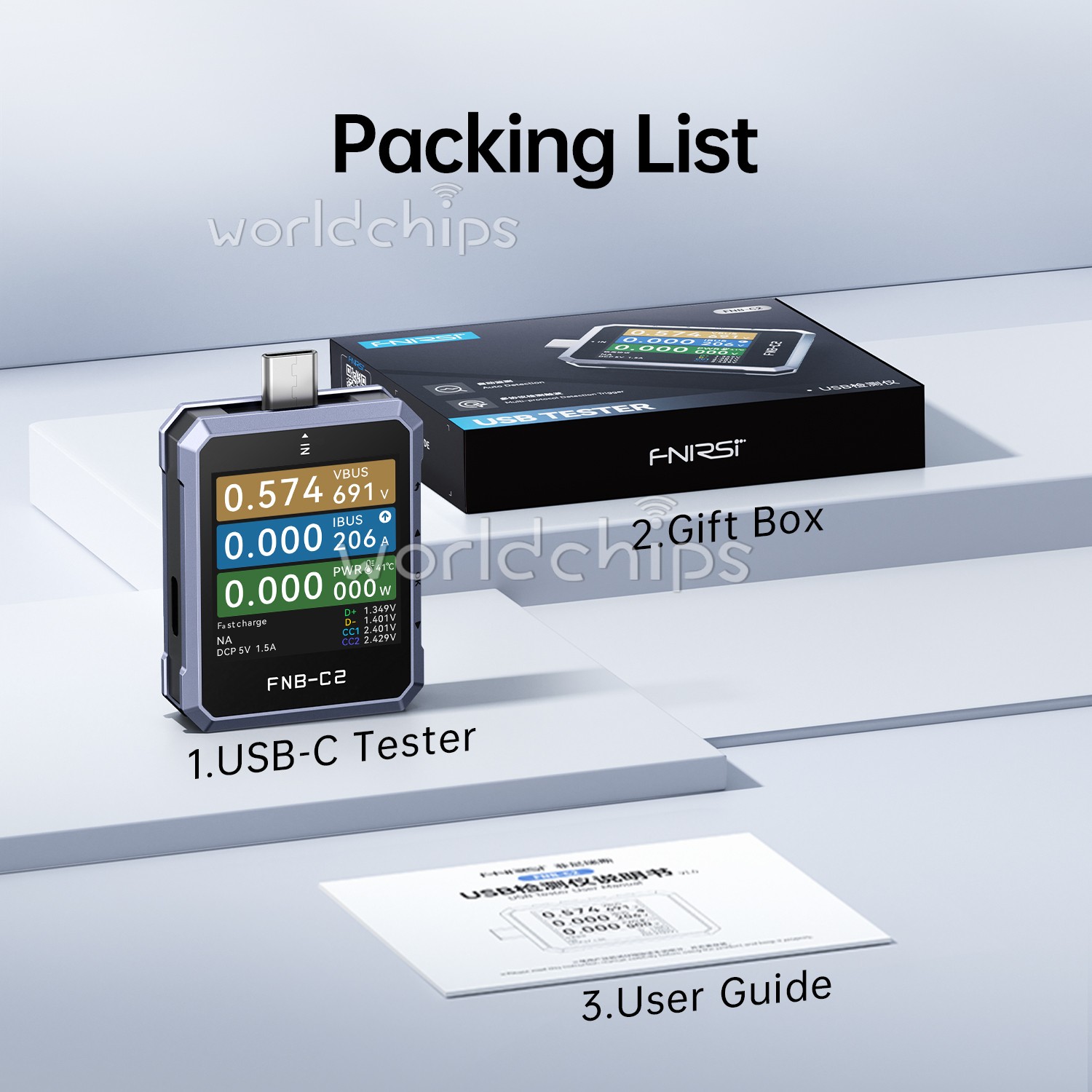 FNIRSI FNB-C2 Multifunction USB Tester Current Volt Power Meter charging Tester