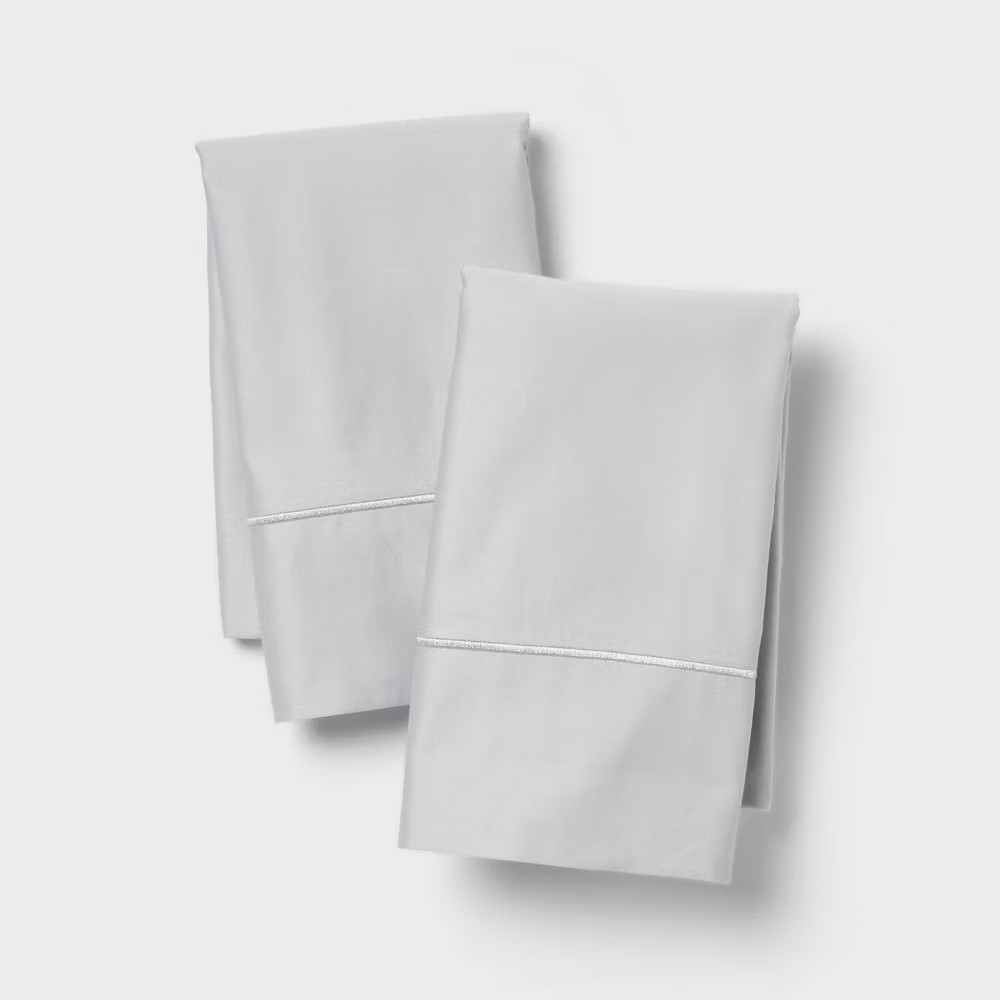 800 Thread Count Hotel Collection Single Barratta Pillowcase Light - Threshold