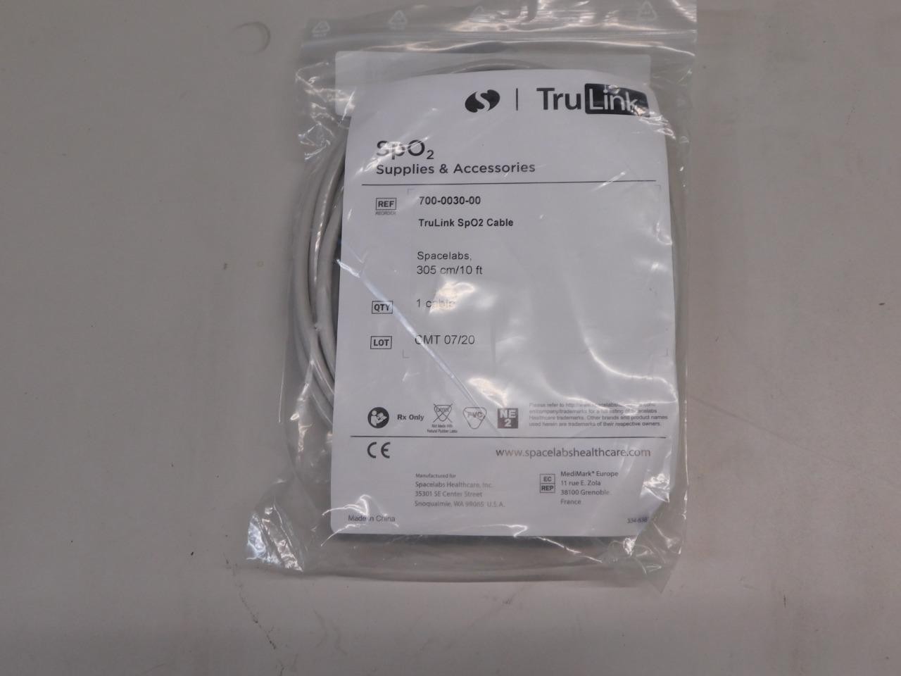 New Spacelabs 700-0030-00 Spo2 Adapter Cable Compatible