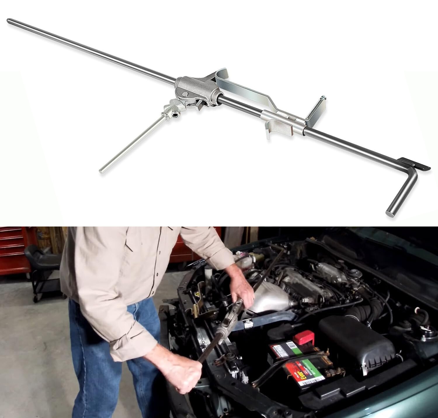 77043 Versatile Auto Body Repair Tool for Monkey-On-A-Stick Friction Jack Set