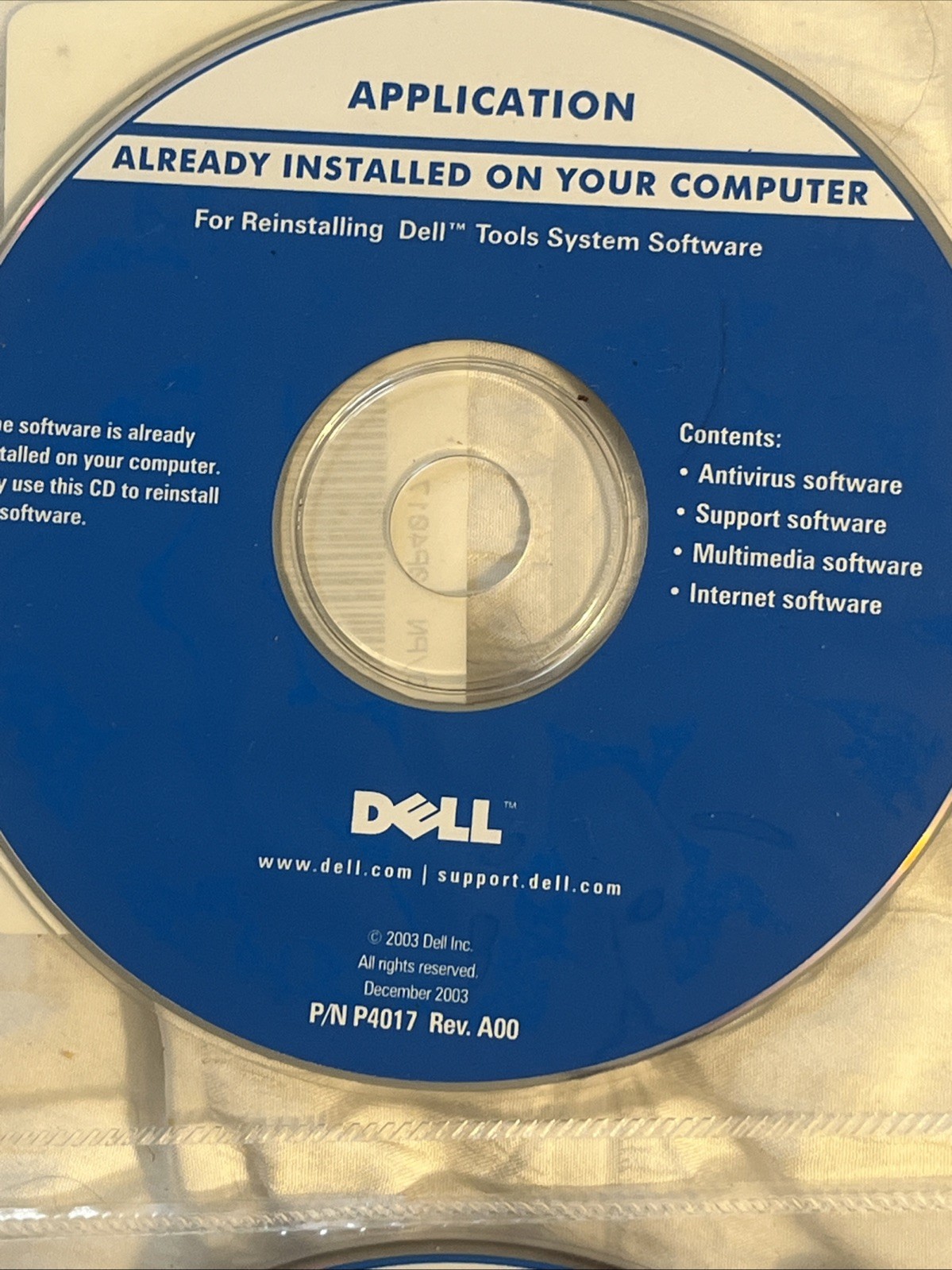 VTG DELL Dimension Drivers & Utility Resource CD's OS Reinstalling Window Xp