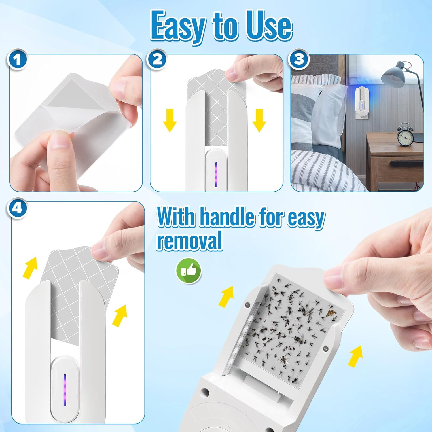 Qualirey 20 Pack Flying Insect Trap Refill Compatible with Bugmd No Buzz Zone Bu