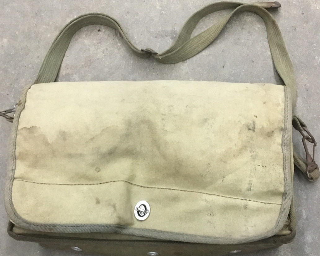 Canvas Tote Bag 13 Lx4 Wx6 H With Removable Galvanized Steel Sectioned Box