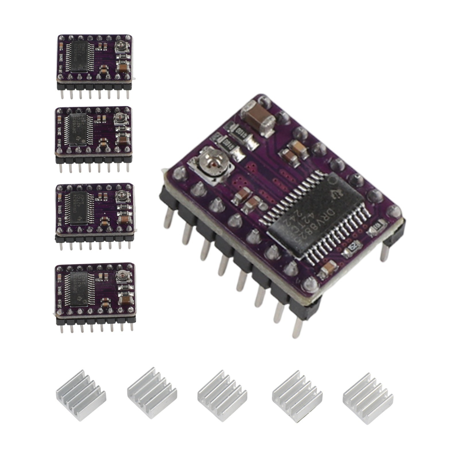 5 Pcs DRV8825 Stepper Motor Driver Control Extension Shield Board For 3D Printer