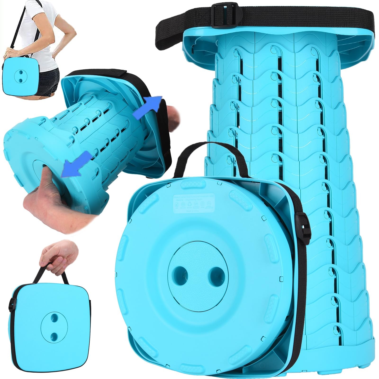 Fishboy Upgraded Collapsible Stool, 400lbs Max Weight, Lightweight But Sturdy...