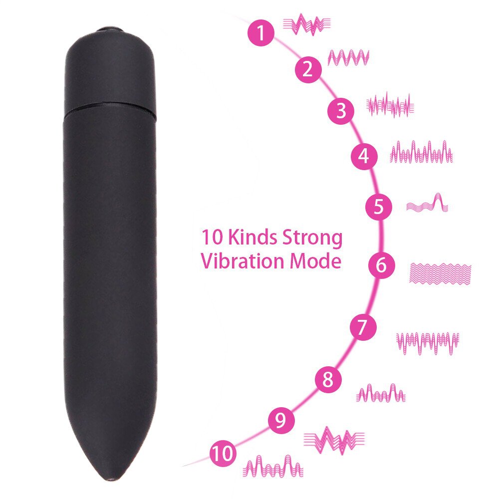10 speeds Small Bullet Vibrator Clit Anal Dildo Stimulator Sex Toy for Women Men