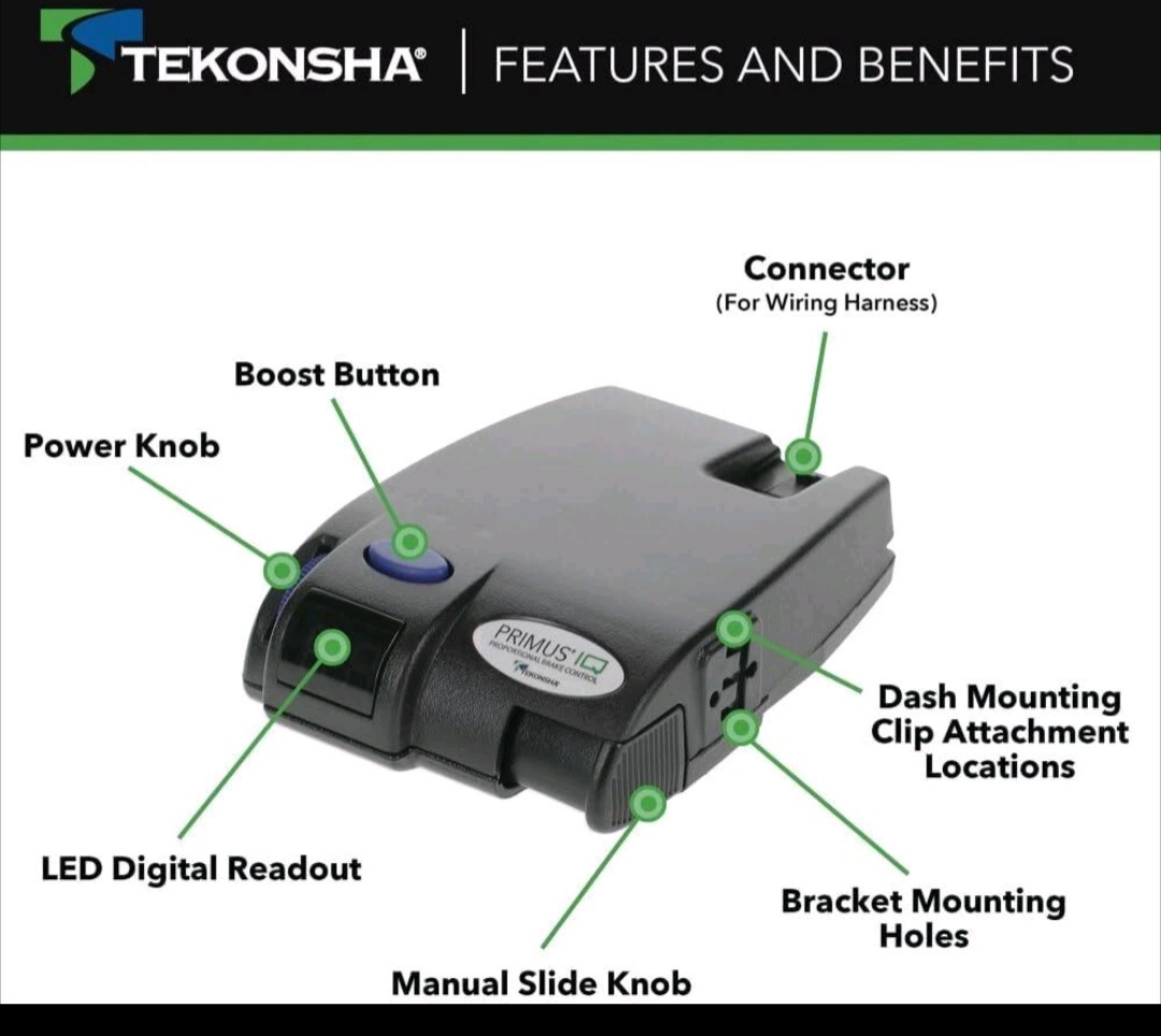 Tekonsha Primus IQ Brake Controller for 1-3 AxleTrailers