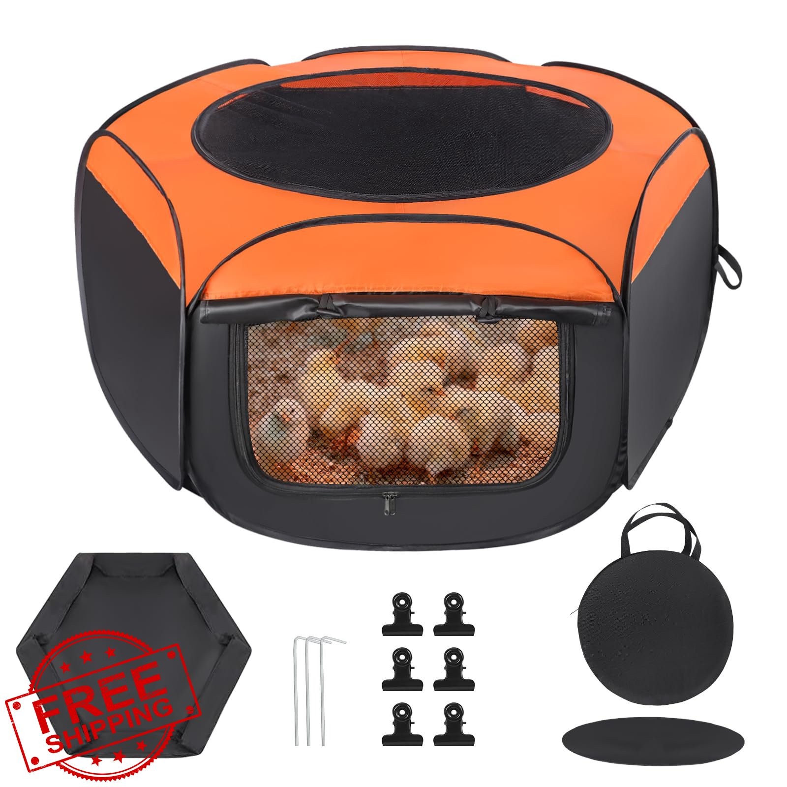 Chick Brooder Box, Upgrade Double Door, Holds 15 Chicks