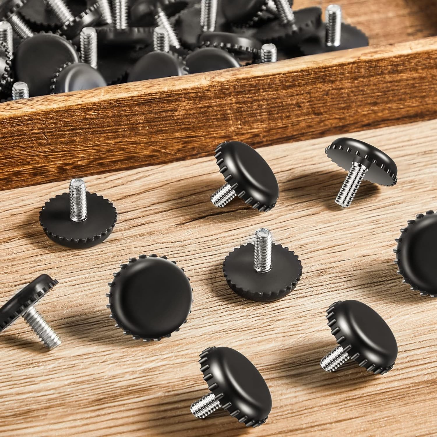 30 Pieces 1/4-20 Adjustable Furniture Levelers Galvanized Steel Screw in Threade
