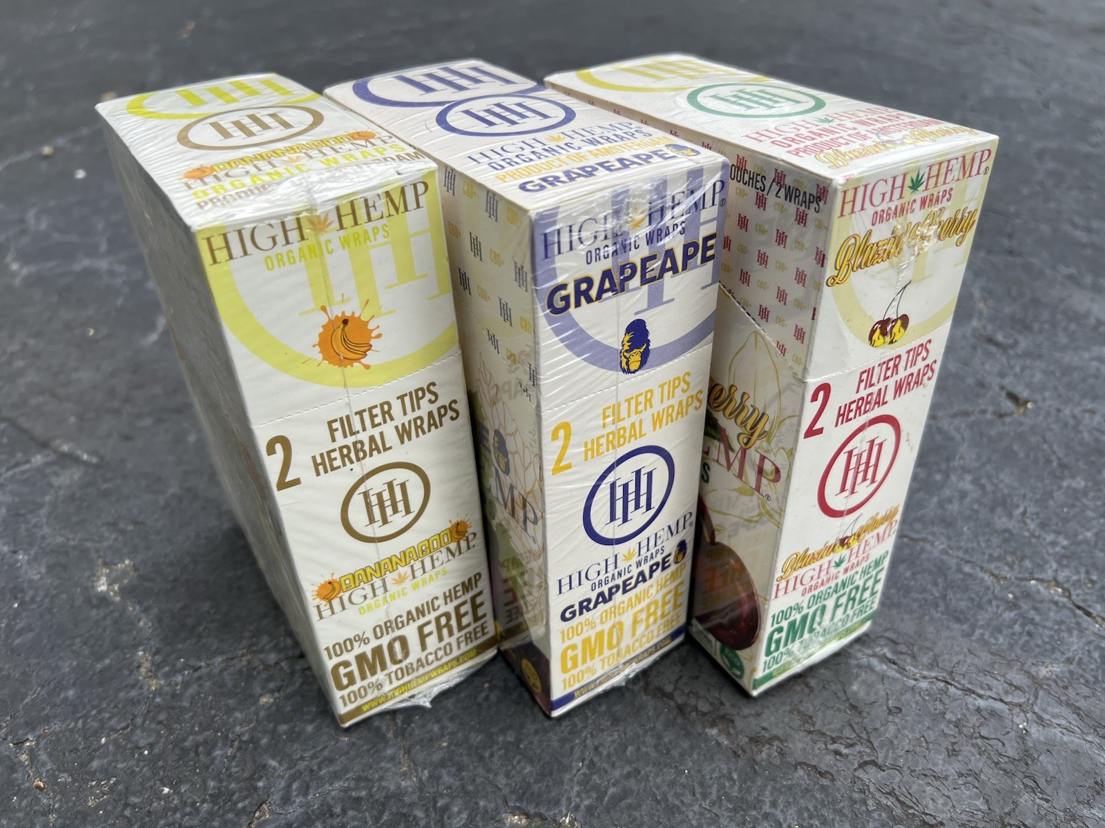Lot of 3 Sealed Boxes Authentic Organic Wrap High Herbal Wraps 50 Wraps/box