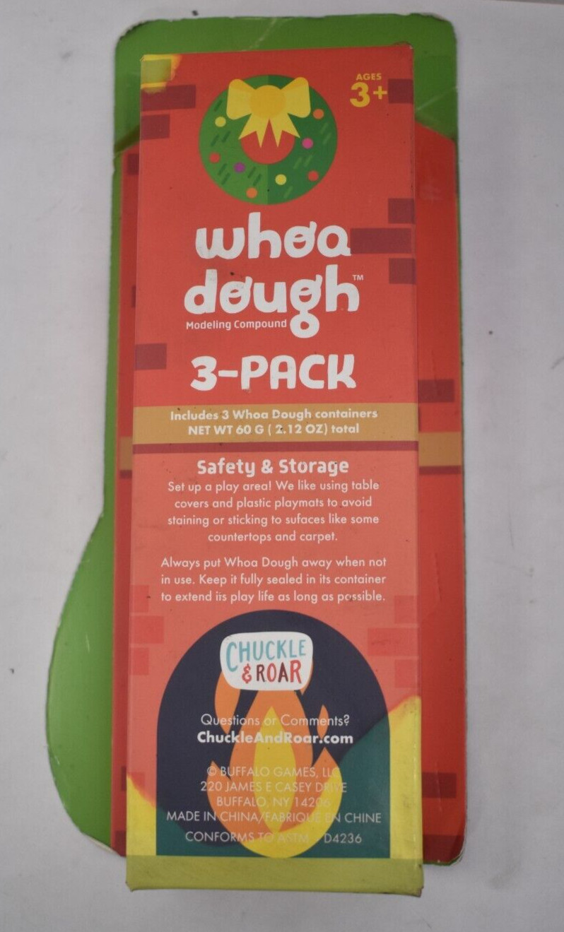 Chuckle & Roar Whoa Dough Holiday Stocking Arts & Crafts Kit 3 Pack 60oz