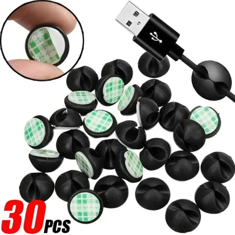 Car Dashboard Cable Clip Self Adhesive USB Wire Holder Desk Organizer