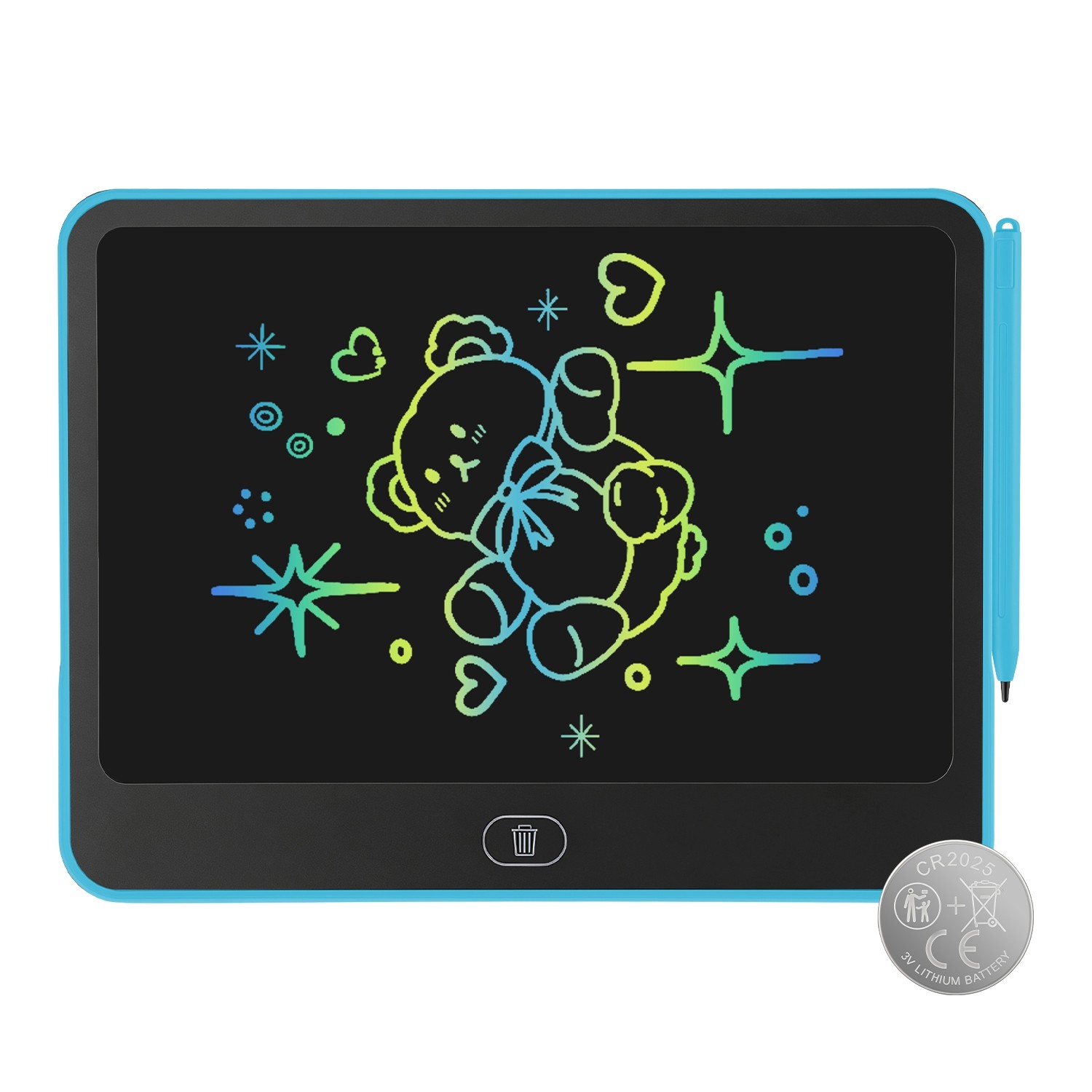 LCD Writing Table Kids Doodle Board Reusable Drawing Pad w/ Lock Function