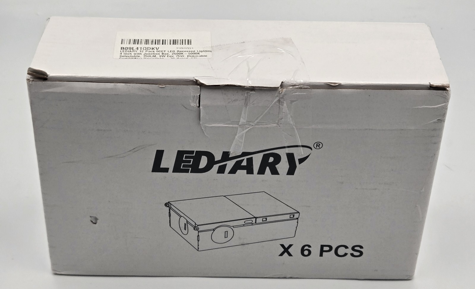 LEDIARY 4” Slim LED Recessed Light Junction Boxes ONLY – 6 Pack – IC Rated