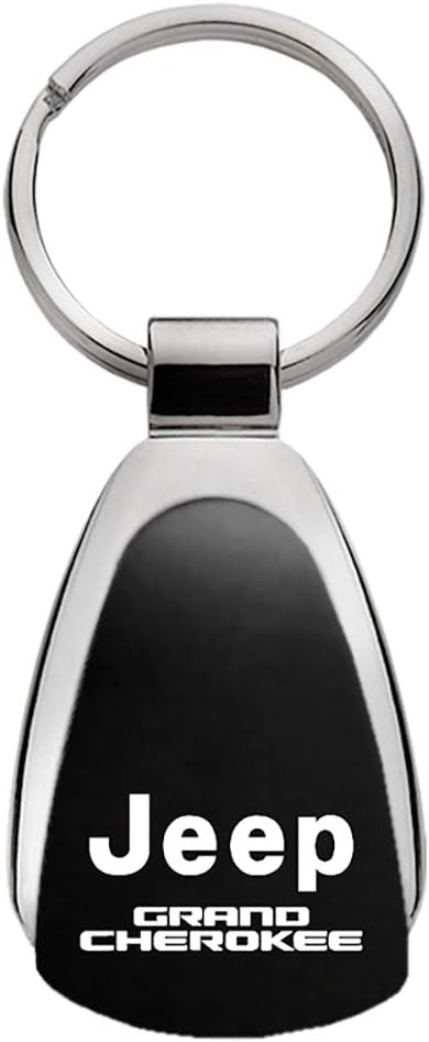 Au-Tomotive Gold, INC. Jeep Grand Cherokee Black Tear Drop Key Chain