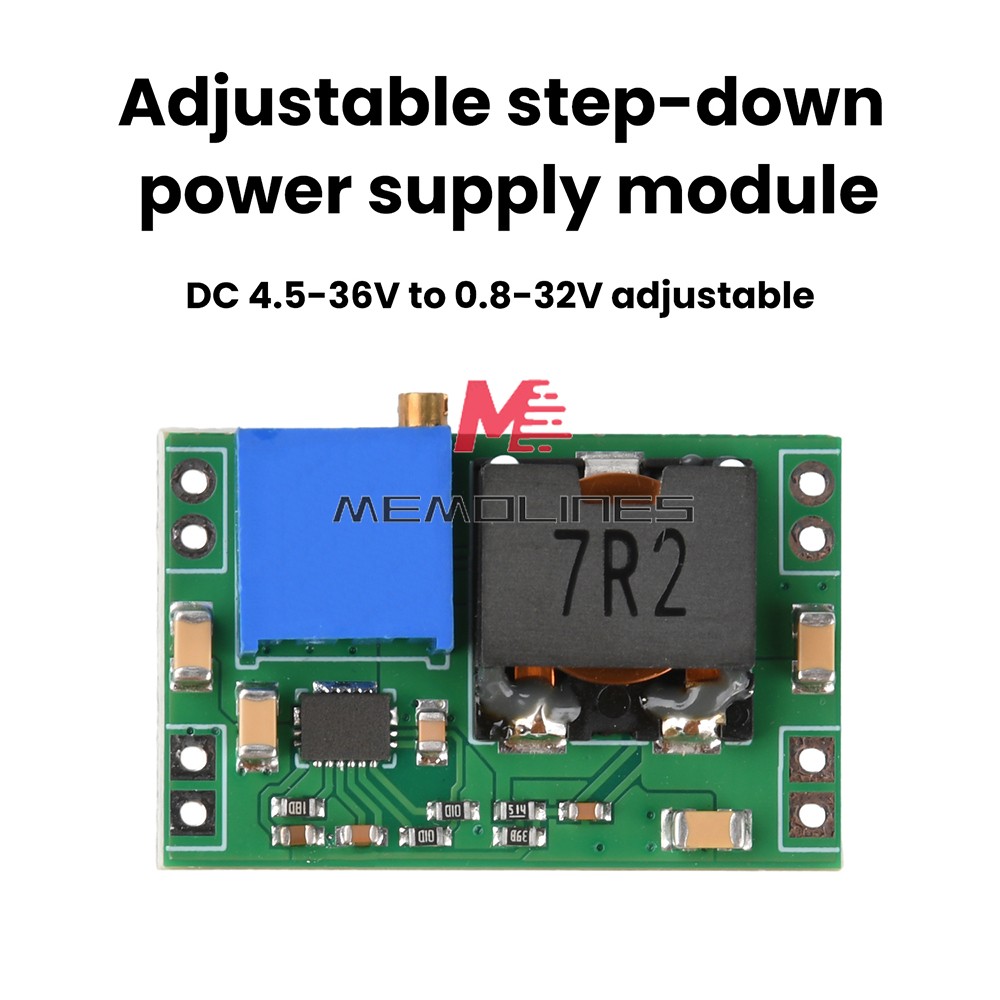DC-DC Adjustable Step-Down Power Supply Module 4.5~36V to 5V/12V/24V 5.6A Max