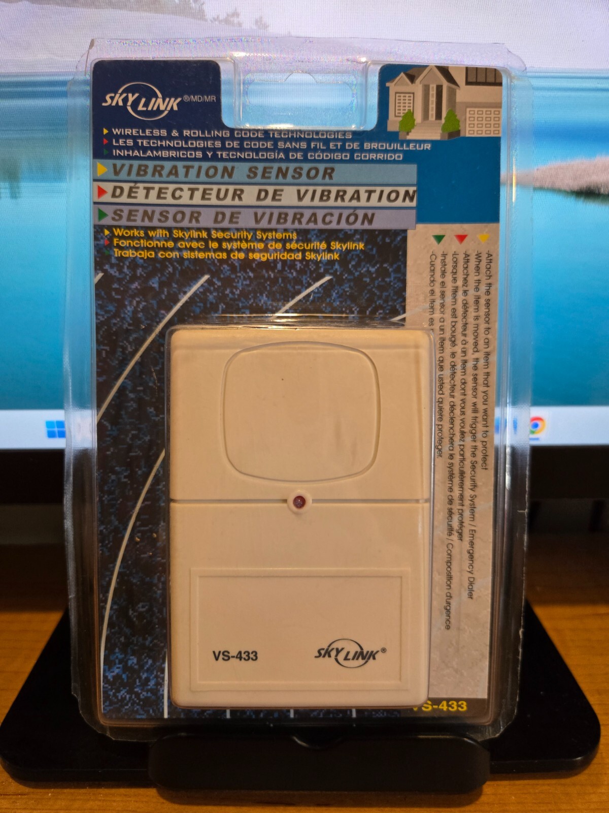 Skylink Vibration Sensor VS-433 Window Sensor NEW, Sealed