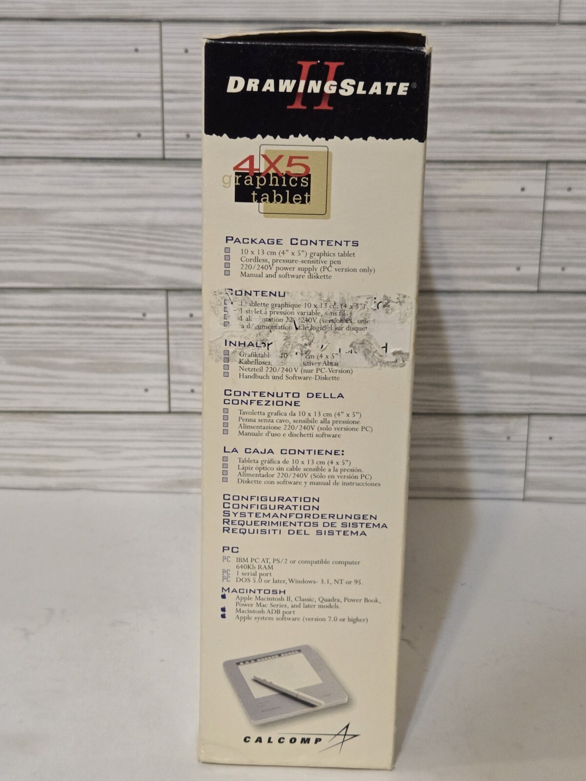 CALCOMP Drawing Slate II Windows 95 4x5 DRAWING BOARD II Missing Manual & Disc