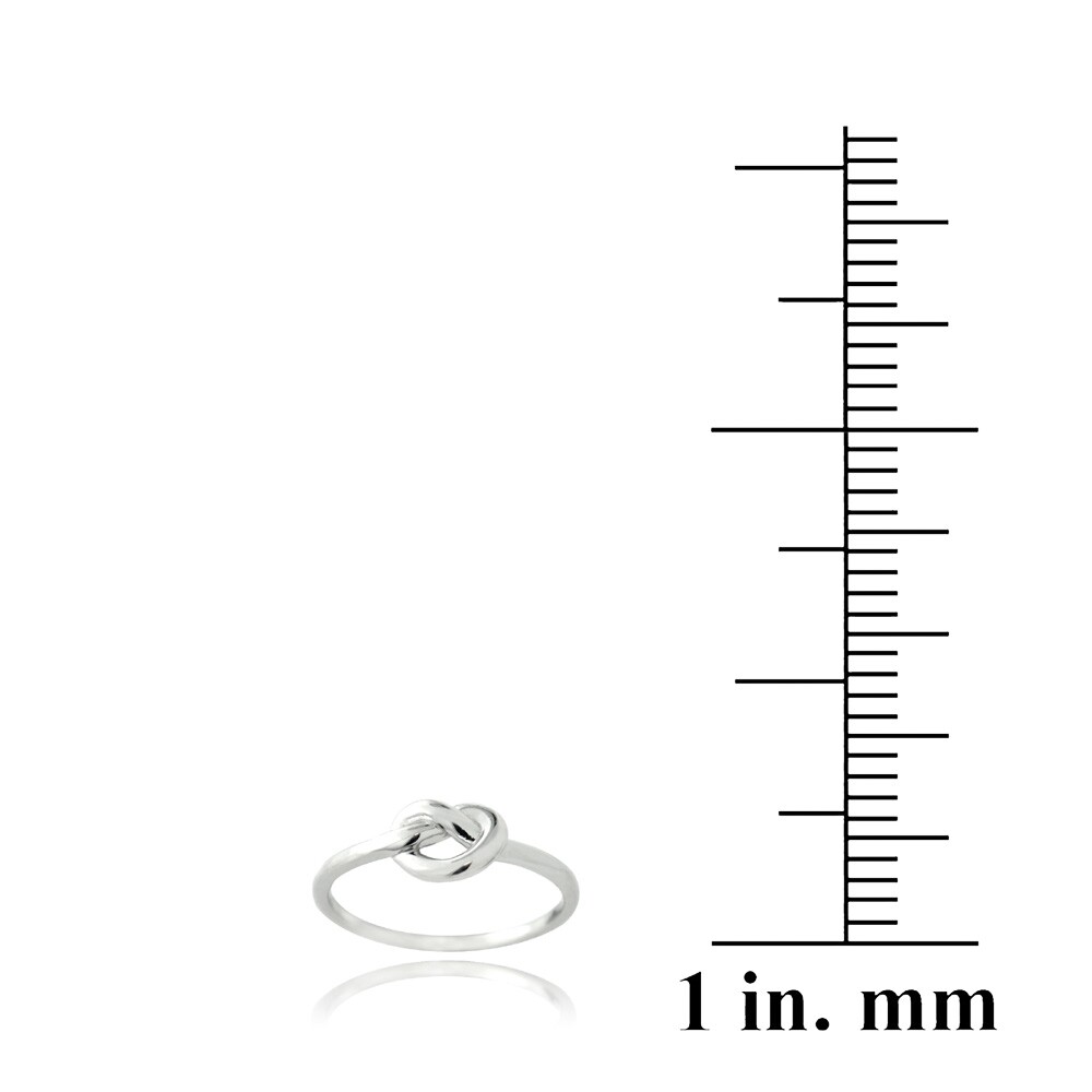 Sterling Silver Polished Love Knot Ring, Size 10