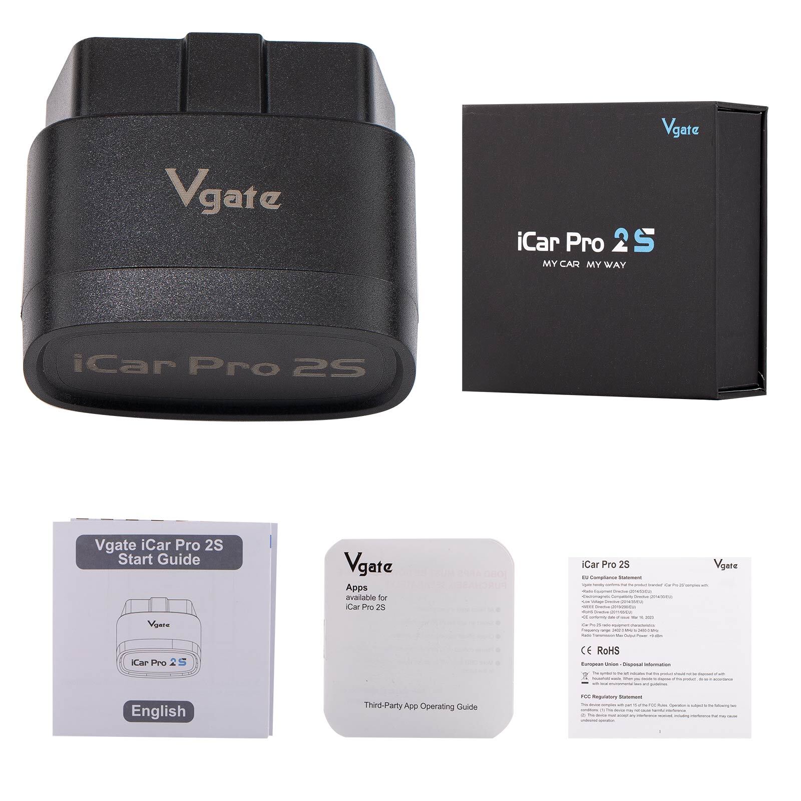 Vgate iCar Pro 2S Bluetooth 5.2 OBD2 Diagnostic Scan for iPhone,Android,Windows