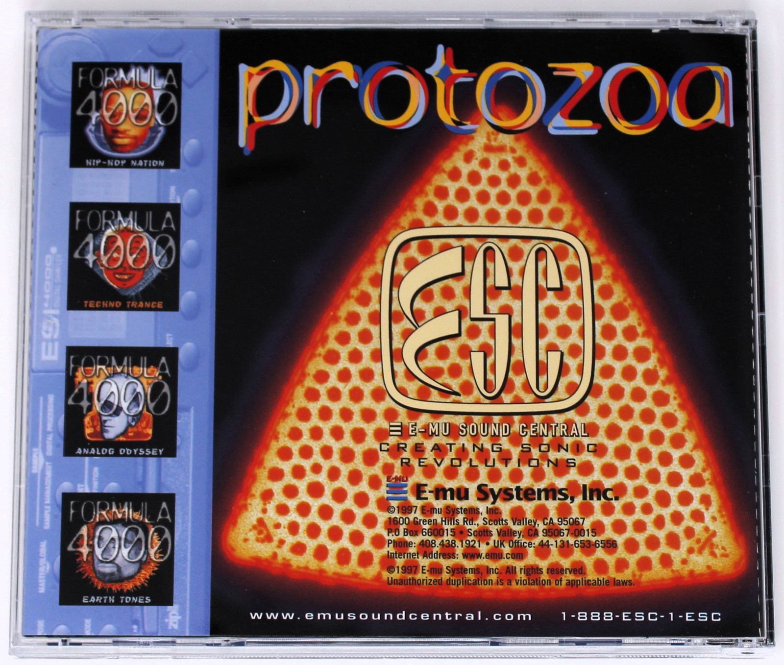 E-MU Systems Formula 4000 Protozoa E-Mu Format Sample/Sound Library/Sampling CD