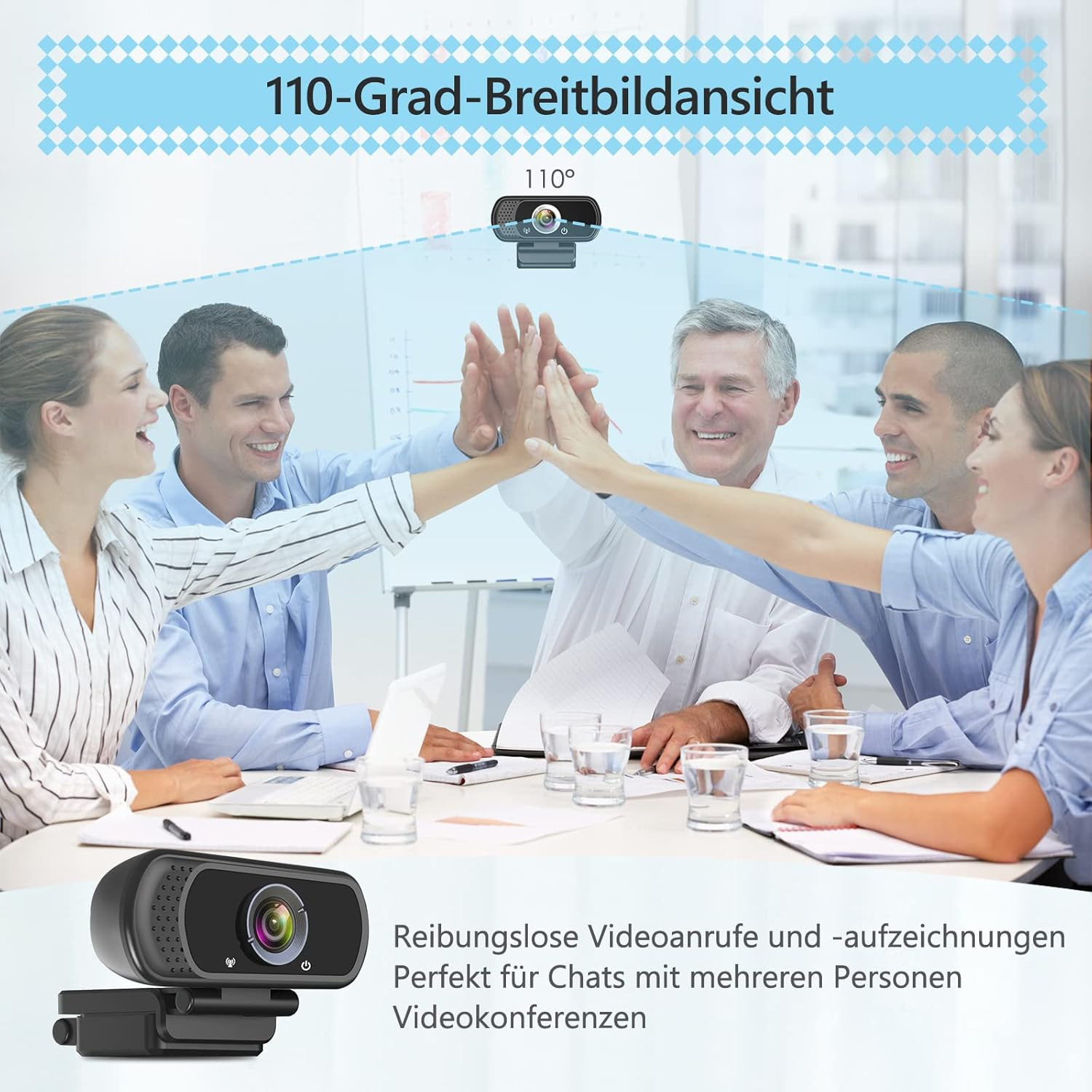 1080P Webcam W/ Microphone HD Web Camera Tripod Stand Widescreen USB Streaming