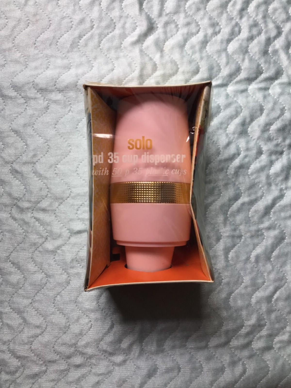 Vintage Solo Pink Bathroom Dispenser and Cups NIB
